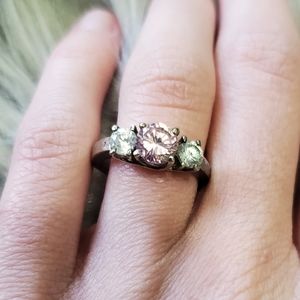 Ring faux diamond ring